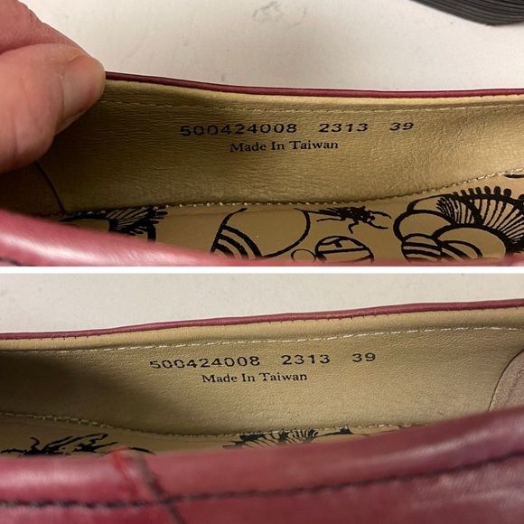 FLY London Women's Wedge Pump Bordeaux Pumps Size Euro 39 US 8 - 8 1/2 approx - Picture 16 of 17